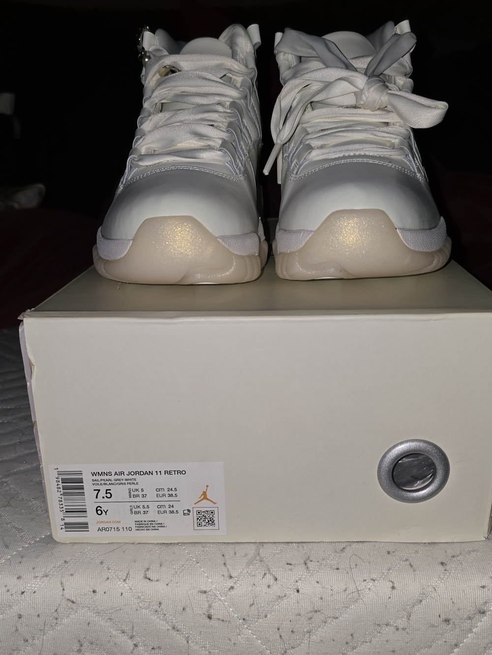 Jordan Women’s White High-Top Sneakers with Cream Sole